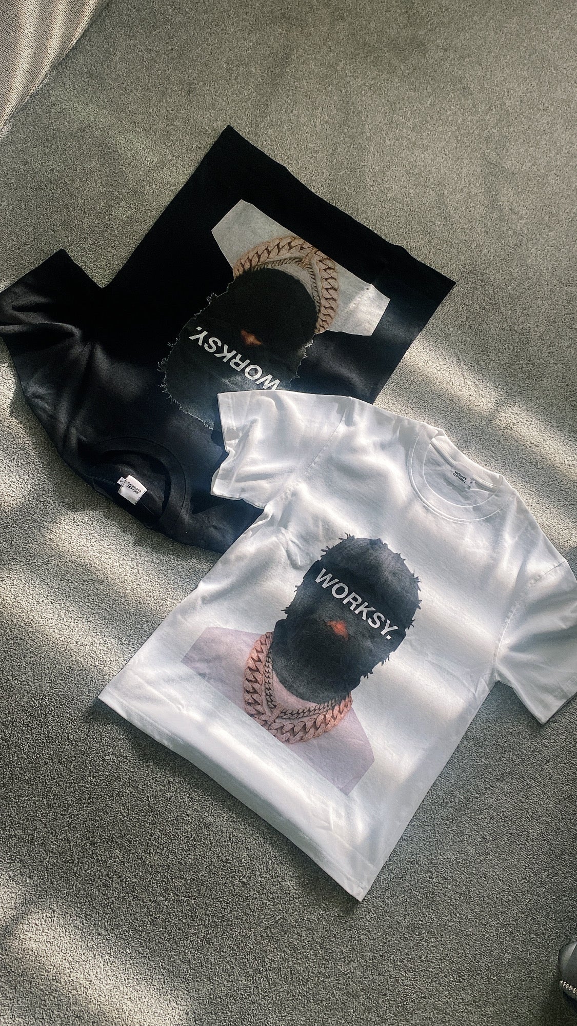 WORKSY NO FACE TWIN TEE - WHITE