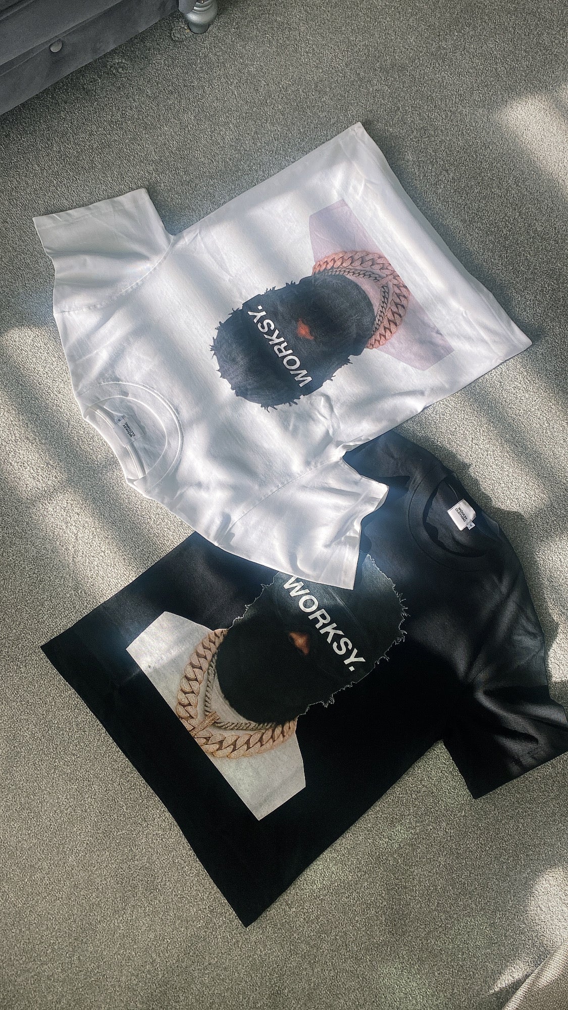 WORKSY NO FACE TWIN TEE - BLACK