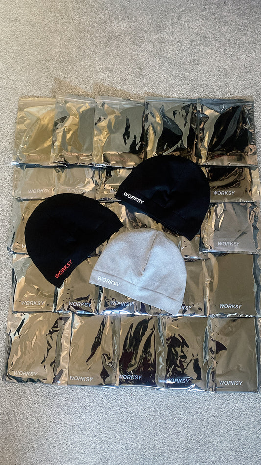 WORKSY - RED AND BLACK SKULL CAP