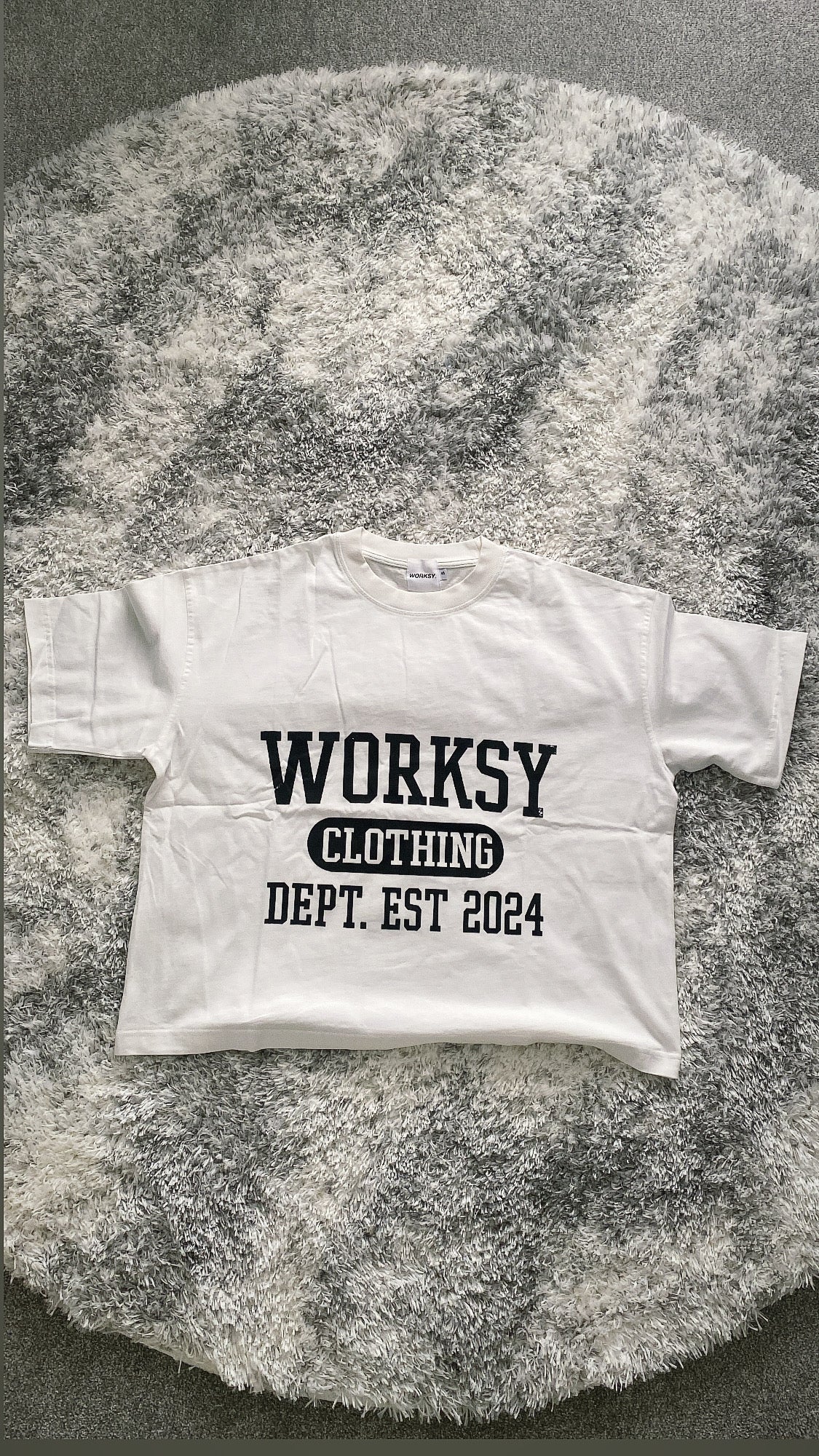 WORKSY BOXY FIT STAPLE TEE - LUCENT WHITE