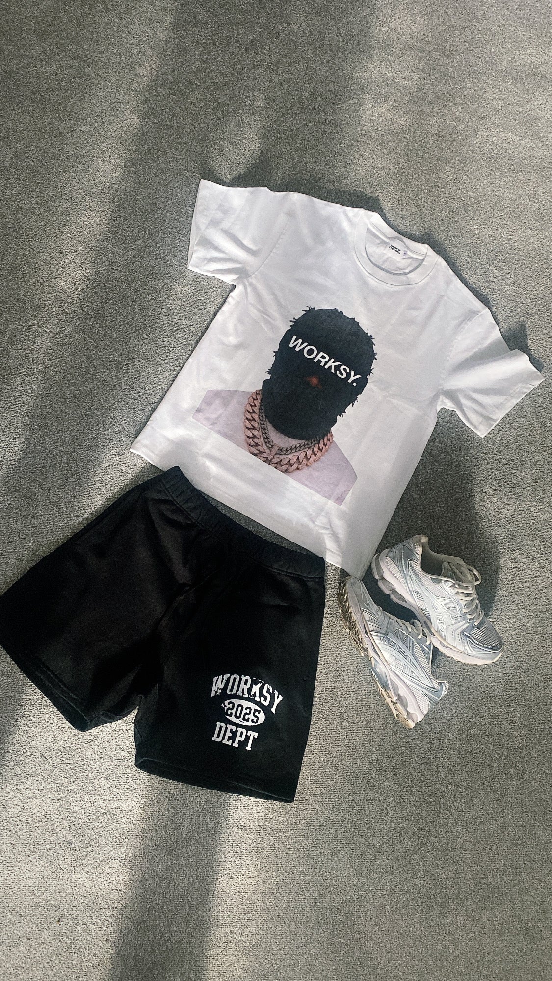 WORKSY NO FACE TWIN TEE - WHITE