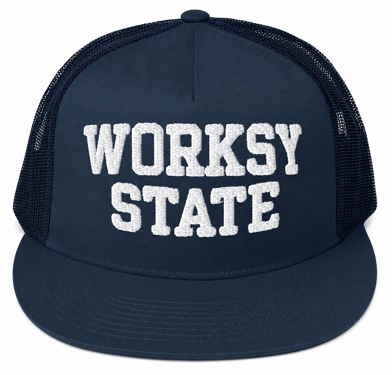 WORKSY NAVY & WHITE TRUCKER HAT