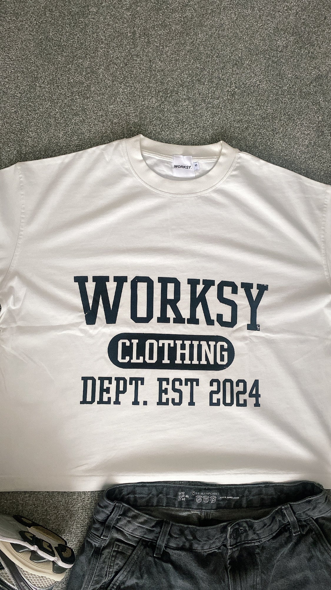WORKSY BOXY FIT STAPLE TEE - LUCENT WHITE