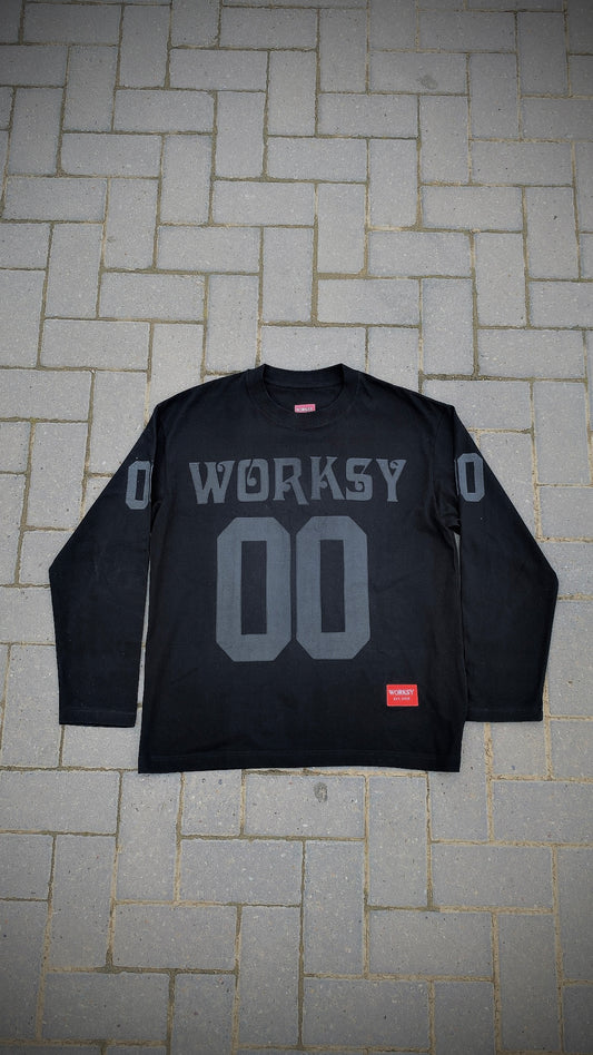 WORKSY “00” BLACK LONG SLEEVE TEE
