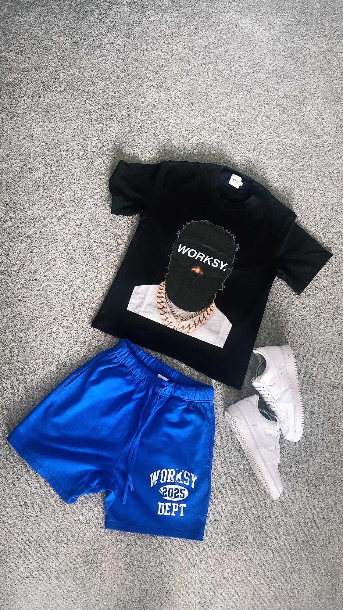 WORKSY NO FACE TWIN TEE - BLACK