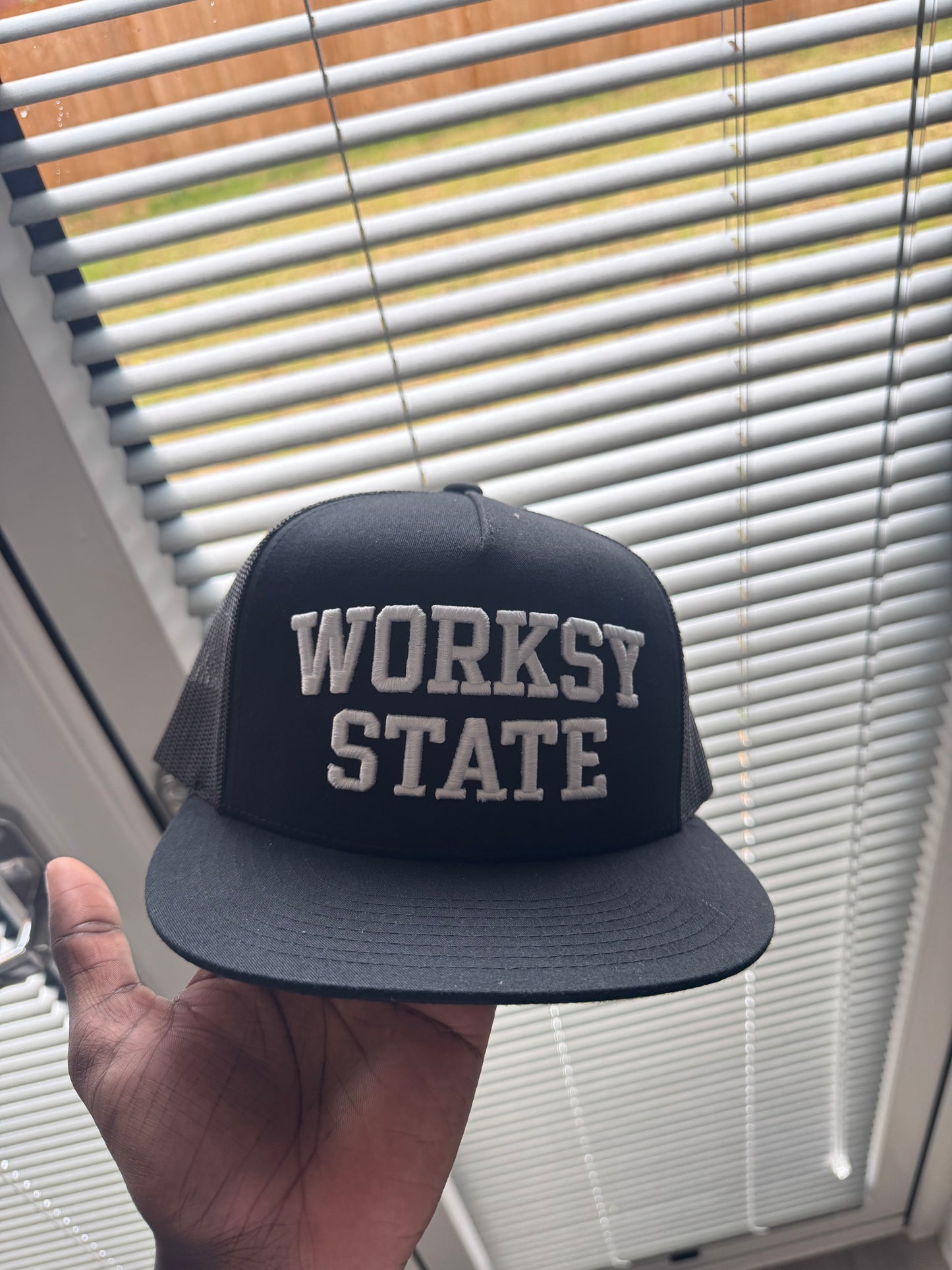 WORKSY NAVY & WHITE TRUCKER HAT