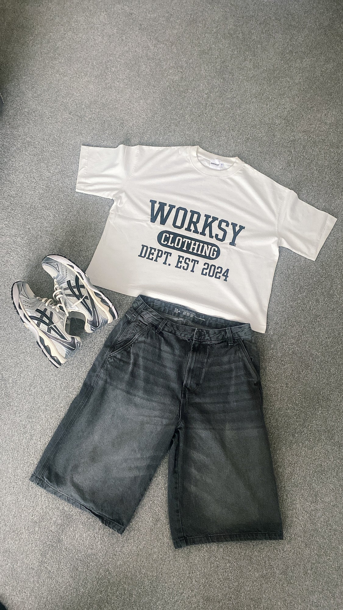 WORKSY BOXY FIT STAPLE TEE - LUCENT WHITE