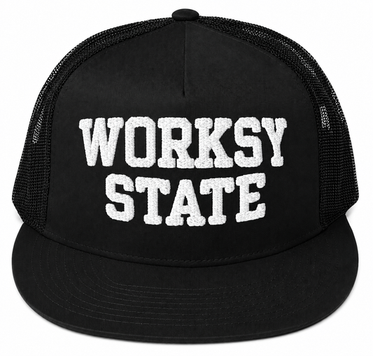 WORKSY - BLACK AND WHITE TRUCKER HAT